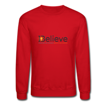 Load image into Gallery viewer, Unisex iBelieve Crewneck Sweatshirt - red
