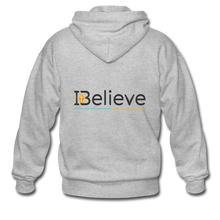 Load image into Gallery viewer, iBelieve Adult Front Zip Hoodie - heather gray
