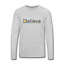 Load image into Gallery viewer, Men&#39;s iBelieve Long Sleeve T-Shirt - heather gray
