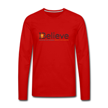 Load image into Gallery viewer, Men&#39;s iBelieve Long Sleeve T-Shirt - red
