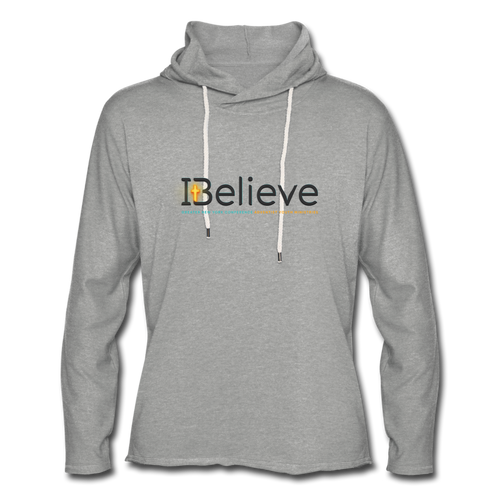 Unisex iBelieve Lightweight Hoodie - heather gray