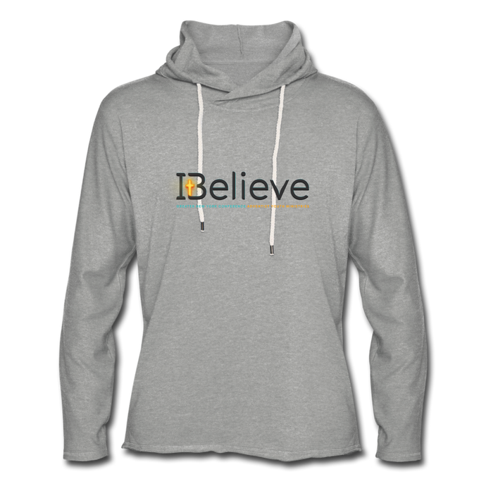 Unisex iBelieve Lightweight Hoodie - heather gray