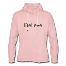 Load image into Gallery viewer, Unisex iBelieve Lightweight Hoodie - cream heather pink
