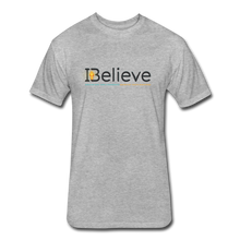 Load image into Gallery viewer, Fitted Cotton Blend iBelieve T-Shirt - heather gray

