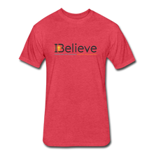 Load image into Gallery viewer, Fitted Cotton Blend iBelieve T-Shirt - heather red
