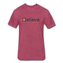 Load image into Gallery viewer, Fitted Cotton Blend iBelieve T-Shirt - heather burgundy
