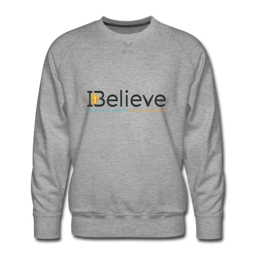 iBelieve Men’s Sweatshirt - heather grey