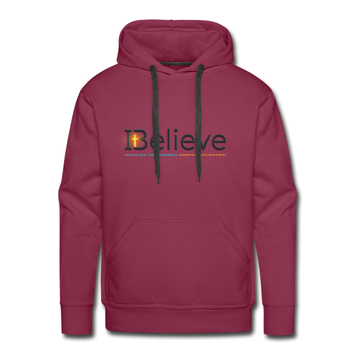 iBelieve Mens Hoodie - burgundy
